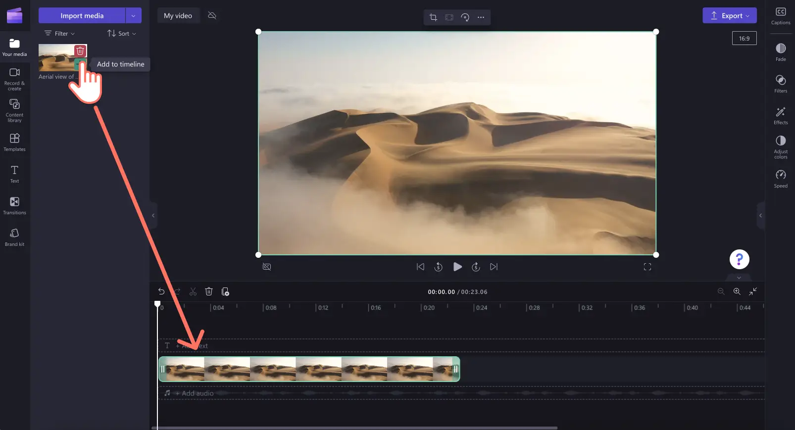 Zaman çizelgesine video ekleyen bir kullanıcının resmi.